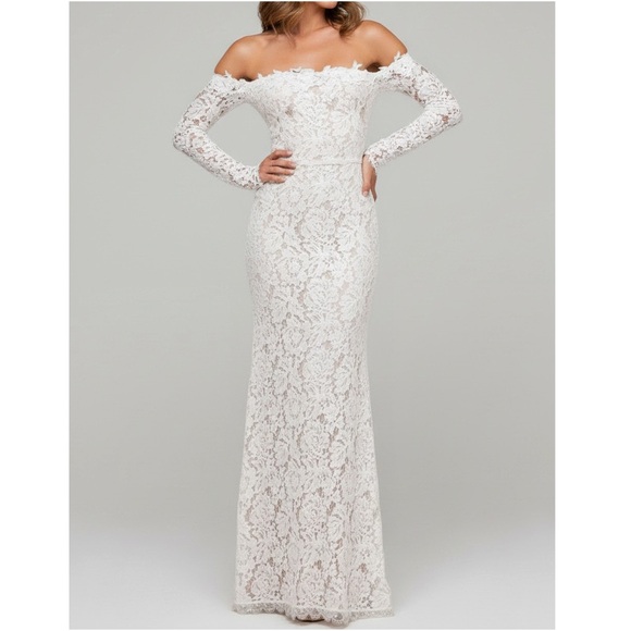 chinese dress ladies Serenity Lace Off Shoulder Maxi Dress